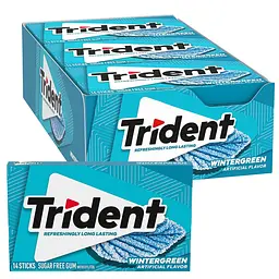 Жувальна гумка Trident Wintergreen Sugar Free Gum 14 стіків - мініатюра 3