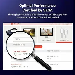 Кабель Ugreen DisplayPort-DisplayPort V 1.4 1.5 м (80391) - мініатюра 6