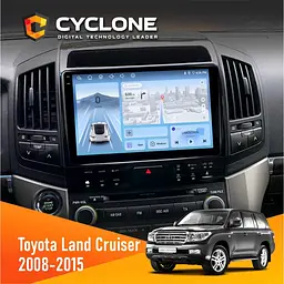 Штатна магнітола Toyota Land Cruiser (200) 2008-2015 Cyclone C10-012 4x64 DSP 4G Cyclone (НФ-00005315)