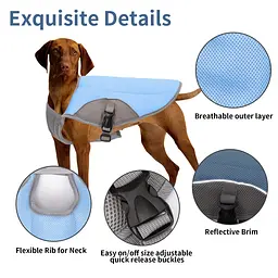 Літній охолоджувальний жилет для великих порід собак Derby Summer Dog Cooling Vest PPA0116, Orange, 2XL - мініатюра 2
