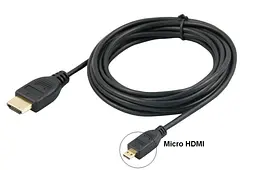 Кабель HDMI M - micro M, 1.5 м, V1.4 - мініатюра 2