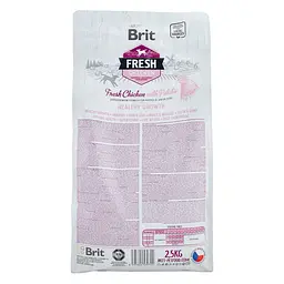 Сухий корм для цуценят і юніорів всіх порід собак Brit Fresh Chicken/Potato Puppy 2.5 кг (курка) - мініатюра 3