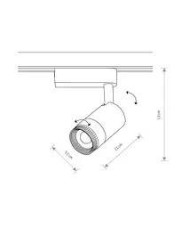 Трековий Світильник Nowodvorski 7626 Profile Zoom Led 9W 520Lm 4000K 1L - мініатюра 7