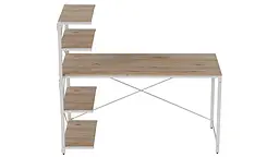 Комп'ютерний стіл Джек 75x140x60 Білий ДСП Дуб Сан-Марино FRD-104408