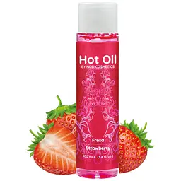 Їстівна масажна олія Nuei Hot Oil зігріваючий ефект для масажу і солодких поцілунків Полуниця 100 мл