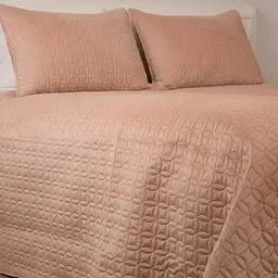 Покривало ТЕП Velour Мозаїка Пудра 150x210 см нюдово-пудровий (4-00515_36241) - мініатюра 3