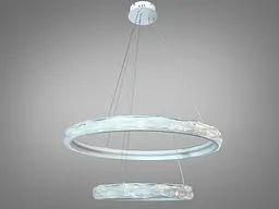 Підвісна LED-люстра в спальню Diasha 583-800+500WH біла, 2 кільця, 200 Вт, 80 см, до 30 м2 - мініатюра 5