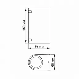 LED Світильник архітектурний AR022B IP54 VIDEX GU10x2 - мініатюра 4