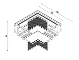З`єднання кутове 90° (стеля-стіна) KLOODI KDMG-TRX ZM BASE 90 V - мініатюра 3
