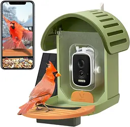 Годівниця для птахів з камерою на сонячних батареях Smart Bird Feeder Camera AI Identifies