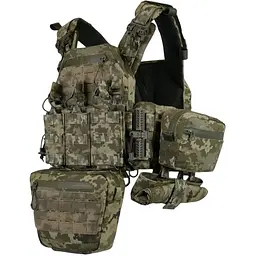 Плитоноска Kiborg GU gen.2 + 6 підсумків Pixel (1000-k45002)