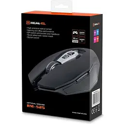 Комп'ютерна мишка Real-El RM-525 USB Black (EL123200029) - мініатюра 5