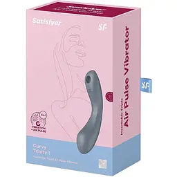 Вакуумний стимулятор Satisfyer Curvy Trinity 1 Bluegrey - мініатюра 5