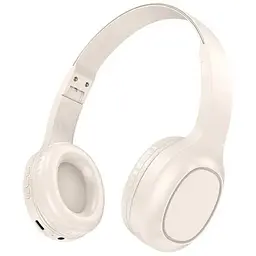 Bluetooth гарнітура Hoco W46, BT5.3, AUX, 200mAh, 20h, Type-C, білий
