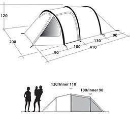 Намет Outwell Earth 3 Blue (111050) - мініатюра 2