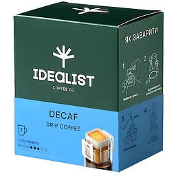 Набір дріп кава Idealist Coffee & Co. Decaf 84 г (7 шт. х 12 г)