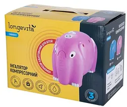 Компресорний інгалятор Longevita Слонік CNB69012 Pink (6447592) - мініатюра 16