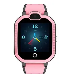 Смарт годинник телефон для дітей Lemfo H02 з GPS трекером, SIM-картою, 4G, відеодзвінками, Wi-Fi, камерою, кнопкою SOS та вологозахистом IP67 Рожевий - мініатюра 2
