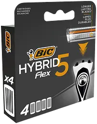 Змінні картриджі для гоління BIC Hybrid 5 Flex, 4 шт. - мініатюра 2