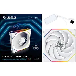 Вентилятор Lian Li Uni Fan TL WIRELESS 120-1 White (G99.12TL1W1W.00) - миниатюра 10