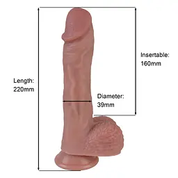 Фалоімітатор Erospace Natural Play Silicone Dildo D5 22 см 62050073-0005 104560 - мініатюра 8