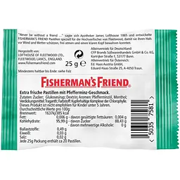 Льодяники Fisherman's Friend Mint Menthol-Pastillen Без цукру 25г - мініатюра 2