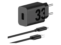 Мережевий зарядний пристрій Motorola TurboPower 33 Wall Charger Type-C cable Black (PG38C06448)