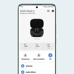 Навушники бездротові Redmi Buds 6 (BHR9251GL) Night Black - чорні - мініатюра 7