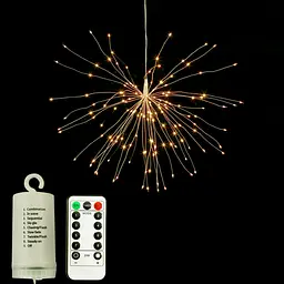 Світлодіодна гірлянда Феєрверк Firework автономна 120LED, довжина нитки 16см з пультом - мініатюра 2
