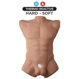 Торс з фалоімітатором на присосці SilexD Apollo L Male Torso Caramel - мініатюра 2