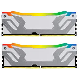 Модуль пам'яті для комп'ютера DDR5 48GB (2x24GB) 8400 MHz Renegade RGB White/Silver Kingston Fury (ex.HyperX) (KF584CU40RWAK2-48) - мініатюра 2