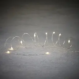 Гірлянда Luca Lighting струна, 3 м, класична біла, 30 LED 3AA, дисплей+таймер (8718861694093)