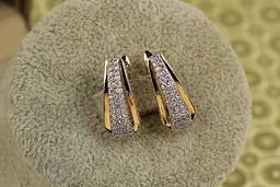 Сережки Xuping Jewelry Призма з родієм 1,8 см золотисті