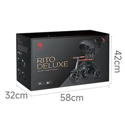 Дитячий велосипед Qplay Rito Deluxe складаний триколісний Black (S380-17RitoDeluxeBlack) - мініатюра 3