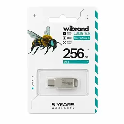 Флеш накопичувач USB 256Gb Wibrand Bee, Black, Type-C / USB 3.2 Gen 1 (WI3.2TC/BE256TC039S) - мініатюра 4
