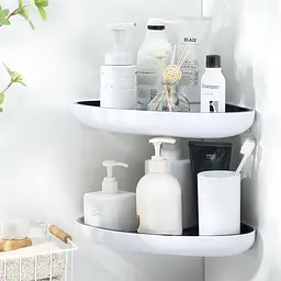 Полиця кутова МВМ My Home BP-26 біла з чорним (BP-26 WHITE/BLACK) - мініатюра 6