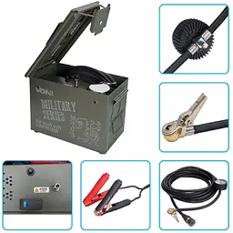 Автомобільний компресор Voin MILITARY SERIES 150psi 50A 160л Клеми (VM-080)