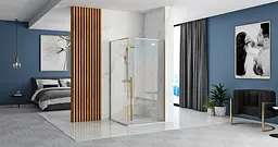 Душова кабіна Rea Fargo 90x120 gold REA-K6614, Золотий, Універсальна, прозорий - мініатюра 3