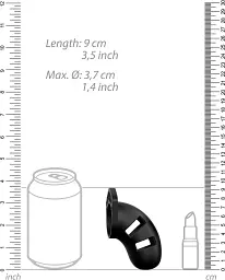 Пояс вірності ManCage Model 20 Silicone Cock Cage (чорний) - мініатюра 6
