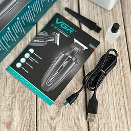 Машинка для стрижки VGR V-952 з аккумулятором та титановими лезами (41229-952_552) - мініатюра 7