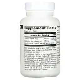 Тіамін B-1 Source Naturals High Potency 500 мг 100 таблеток - мініатюра 2