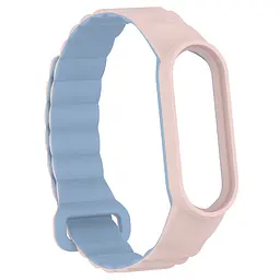 Ремінець Dual-color Magnetic для Xiaomi Mi Band 7/6/5/4/3 Light Pink / Lilac Blue - мініатюра 3