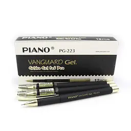 Набір гелевих ручок Piano Vanguard, 0.5 мм, чорна, 12 шт.