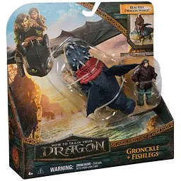 Набір Dragons Як приборкати дракона Гронкл Сарделька 18 см та вершник Рибоніг 7.5 см (SM66663/6074006) - мініатюра 8