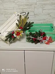 Декоративний новорічний ящик з декором Салатовий - мініатюра 9