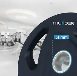 Диск олімпійський THUNDER 15 кг (OLYMPIC-PLATE-15KG) - мініатюра 2