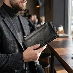 Практичний стильний портмоне унісекс Grande Pelle 11558 чорний - мініатюра 2