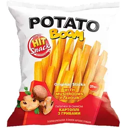 Картопля Золоте Зерно 25г з грибами Potato Boom Hit snack