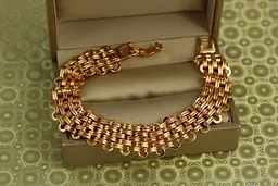 Браслет Xuping Jewelry Золота кольчуга 19 см 8 мм золотистий