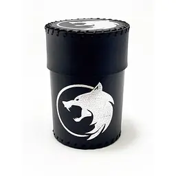 Настільна гра Планета Ігор Чаша для кубиків Вовк (чорна) (Dice cup Wolf black) (pi-dc007)